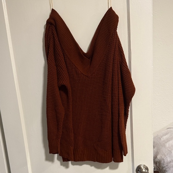 Chic Off-the-Shoulder Knit Sweater - Picture 1 of 6